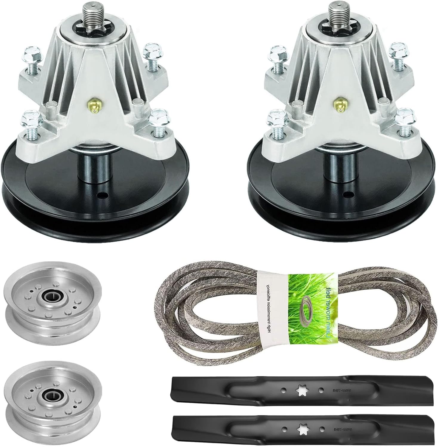 Lawn Mower Spindle Replaces 618-06976 918-06976, Blade 742-04308, Idler GY20629 GY22082, 100" Belt 754-05021 954-05021, Deck Rebuild Kit for MTD Cub Cadet Craftsman 42 inch XT1 LT42 T8000 XT2 LX42
