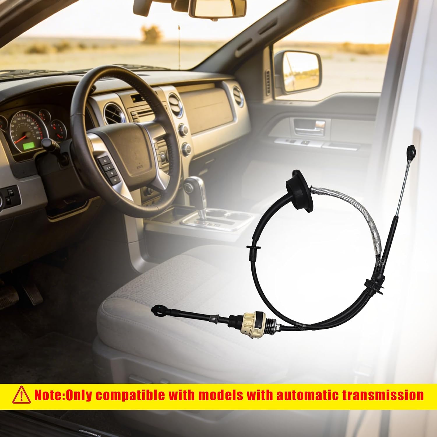 Automatic Transmission Gear Shift Cable Compatible with Ford F-150 2004 2005,Replaces 4L3Z7E395BA,905-608