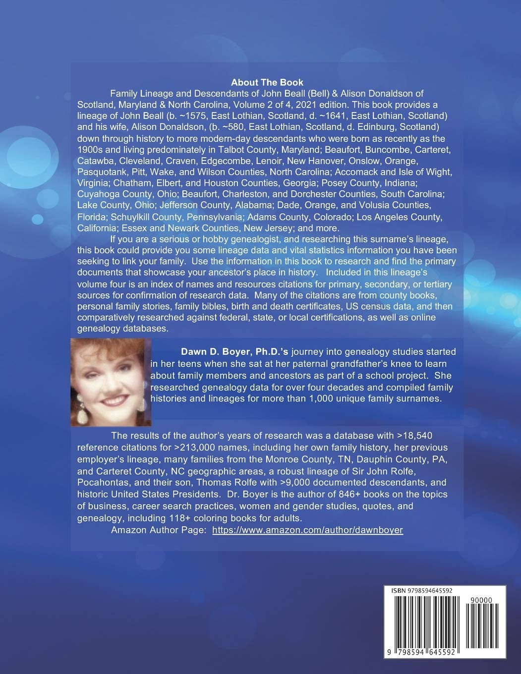 Family Lineage and Descendants of John Beall (Bell) & Alison Donaldson of Scotland, Maryland & North Carolina: Volume 2 of 4 (2021 Edition) (Genealogy Lineage)      Paperback – January 13, 2021