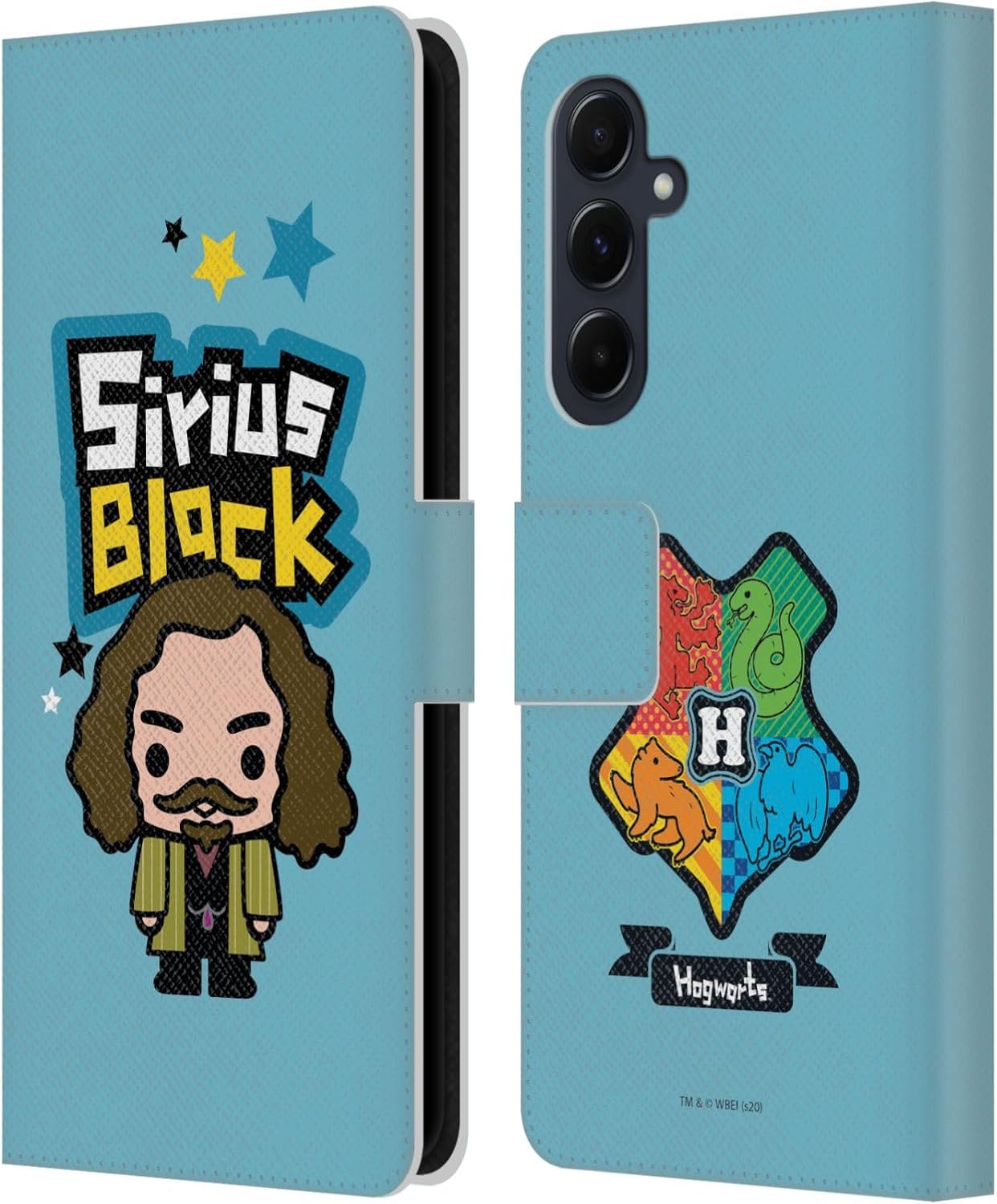 Head Case Designs Officially Licensed Harry Potter Sirius Black Deathly Hallows XXVIII Leather Wallet Case Compatible with Samsung Galaxy A55 5G