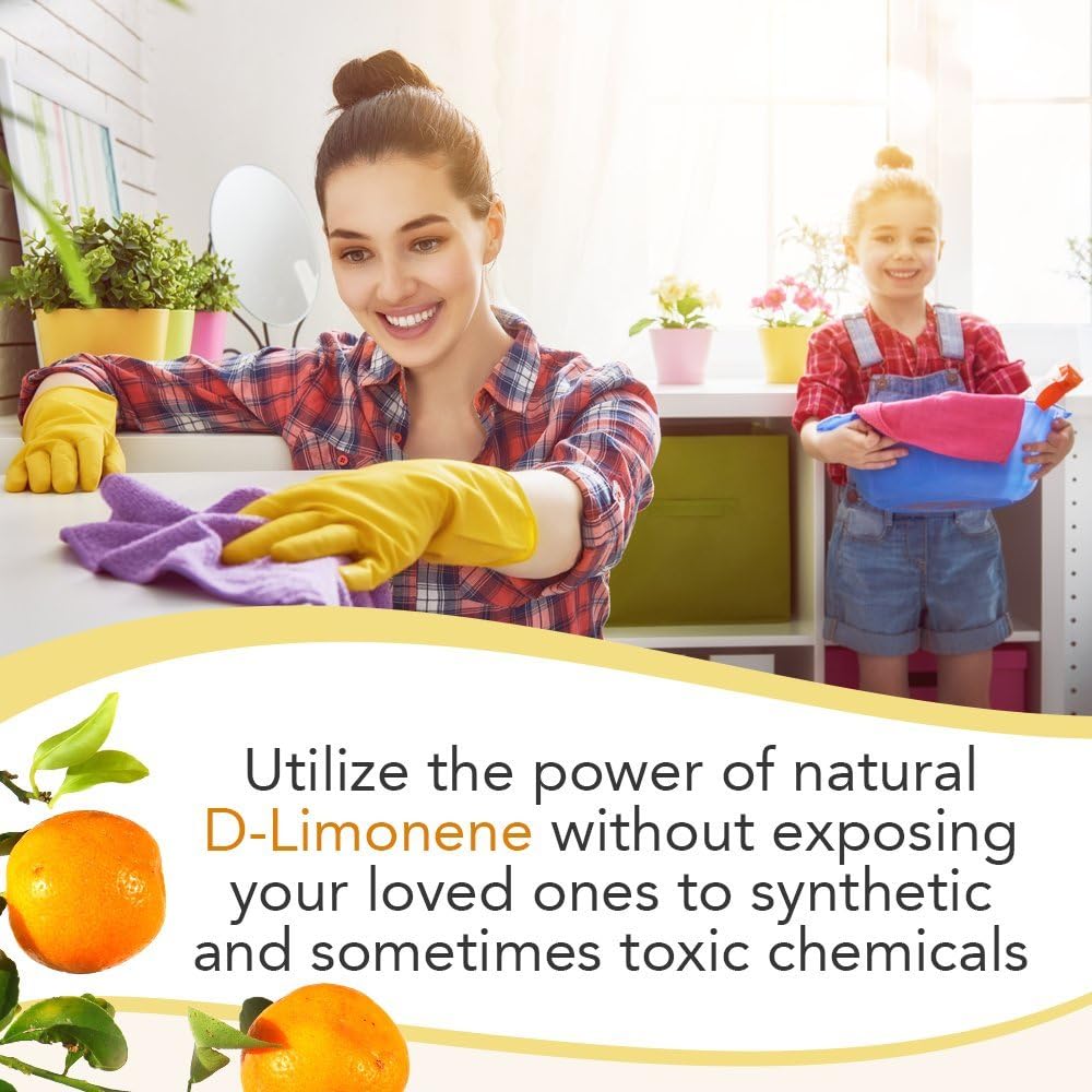 FDC Natural D-Limonene Multipurpose Cleaner - Orange Degreaser, Deodorizer, 1 Gallon