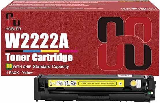 222A Toner Cartridges Compatible for HP W2220A W2221A W2223A W2222A Toner Cartridge Work for HP Laserjet Pro 3288dw 3288dn MFP 3388sdw 3388fdw 3388fdn Printers 1 Yellow Pack