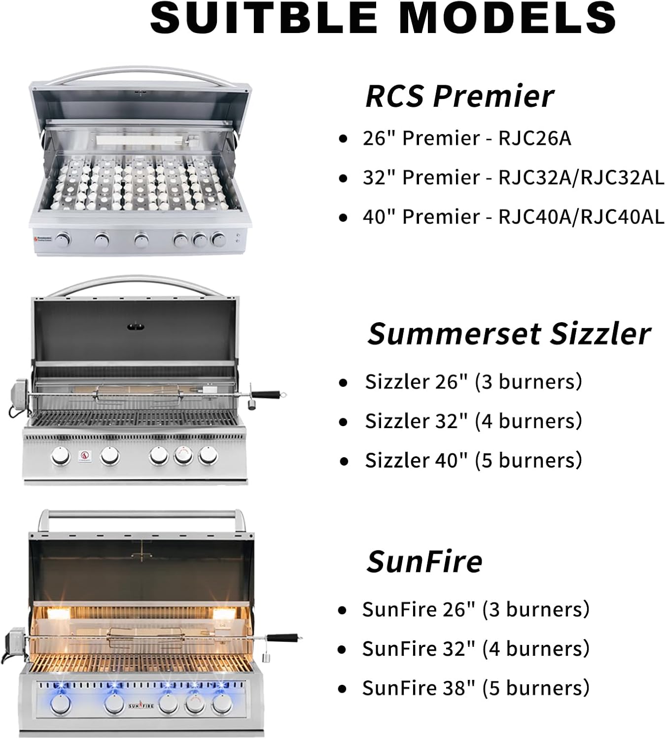 16 Inch Briquette Tray Grill Parts for Summerset Sizzler 32" 26" 40" RJC009P Grill Replacement Parts for RCS Premier RJC32A RJC26A RJC40A Sunfire 32" 38", 4 Pack