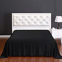 Vista 2 de LILYSILK Sábana encimera de seda de morera de 19 momme de seda, color negro, tamaño individual