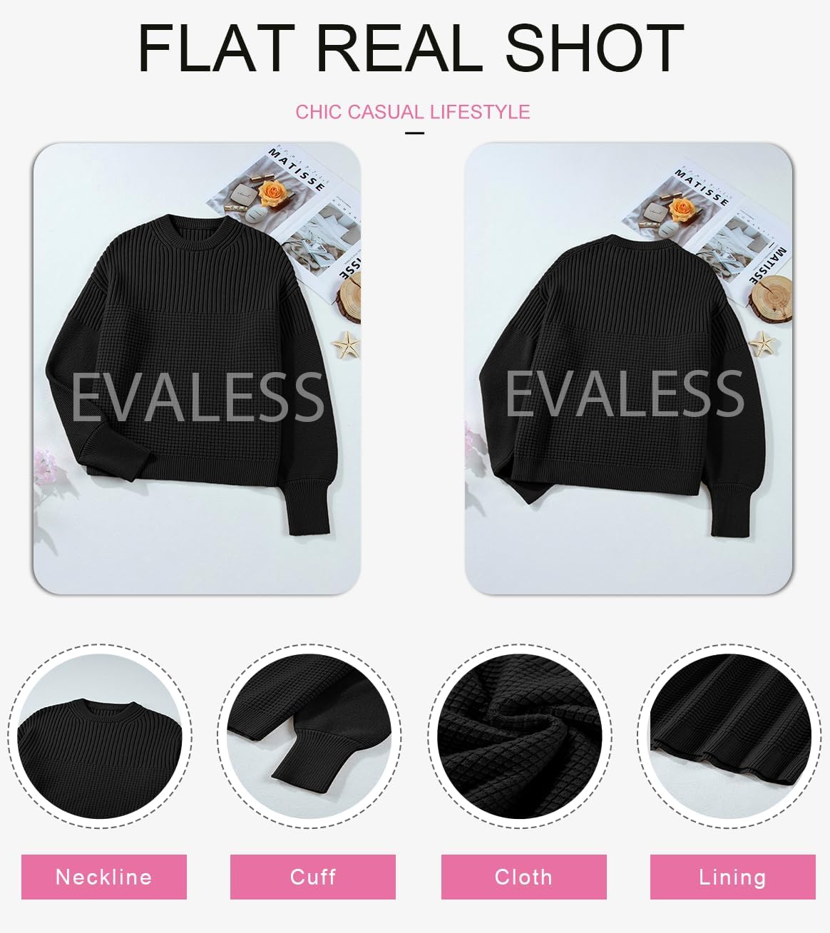 EVALESS Sweaters for Women Cute Lantern Sleeve Pullover Sweater Cable Knit Tops Fall Fashion Clothes Teacher Outfits - Image 6