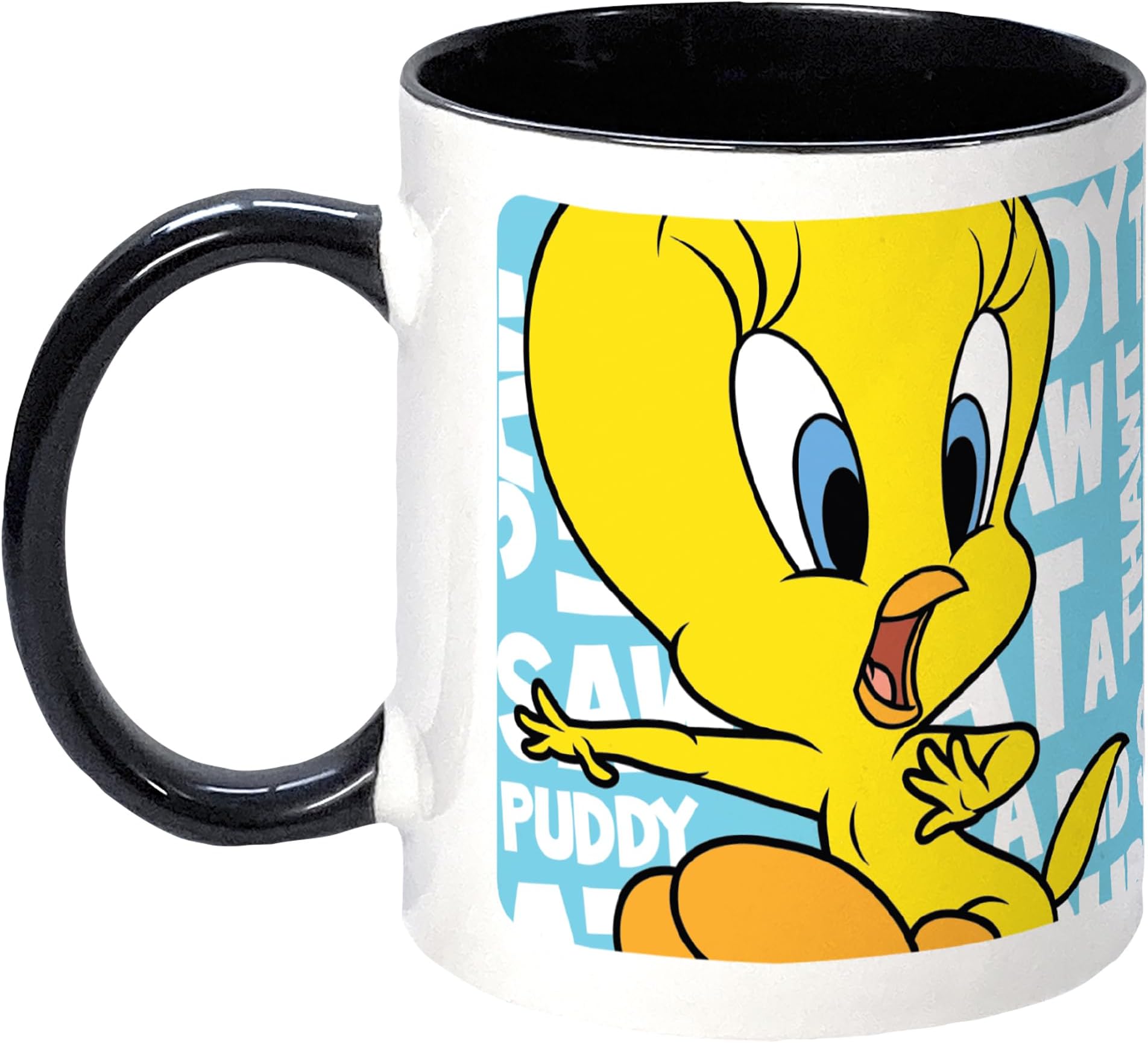 Retro Gifts Tweety Pie Mug, Looney Tunes, Ceramic, 250ml