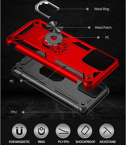 Miniatura 8 de Funda para Moto G Stylus 5G 2023, Motorola G Stylus 5G 2023 con protector de pantalla HD, fundas protectoras de grado militar con anillo para Moto G