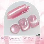 Born Pretty Cat Magnetic Eye Gel Nail Polish Jelly Pink | Iridescent glitter shine. Smooth application, easy to use. Long-lasting glossy finish. Ideal for manicure, salon, and DIY