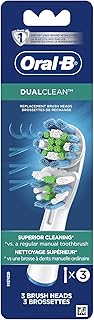 Oral-B Dual Clean Electric Toothbrush Replacement Brush Heads Refill, 3 Count