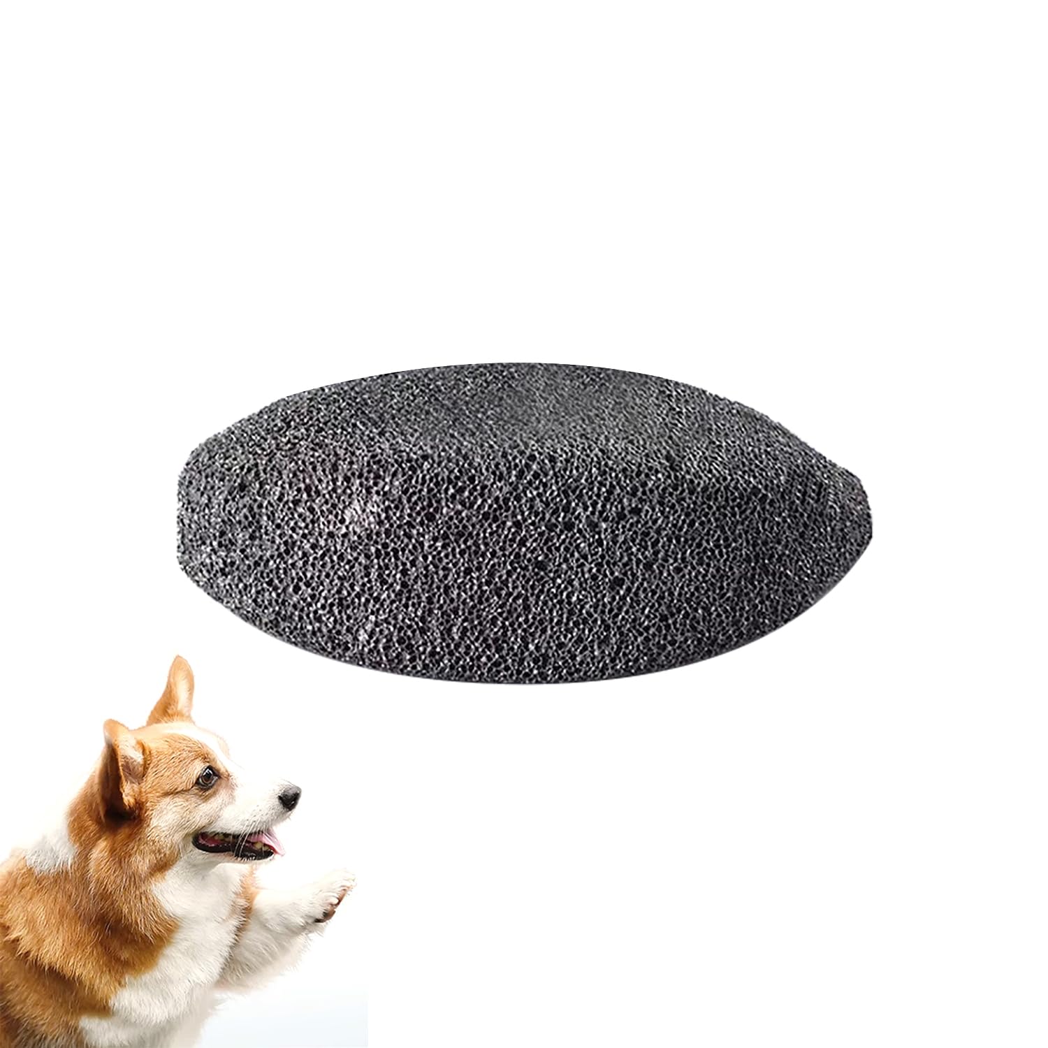 MFUOE Heavy Duty Pumice Stone Pet Grooming Tool Natural Stone Long Hair Dog Stripping Tool, Black - Image 2