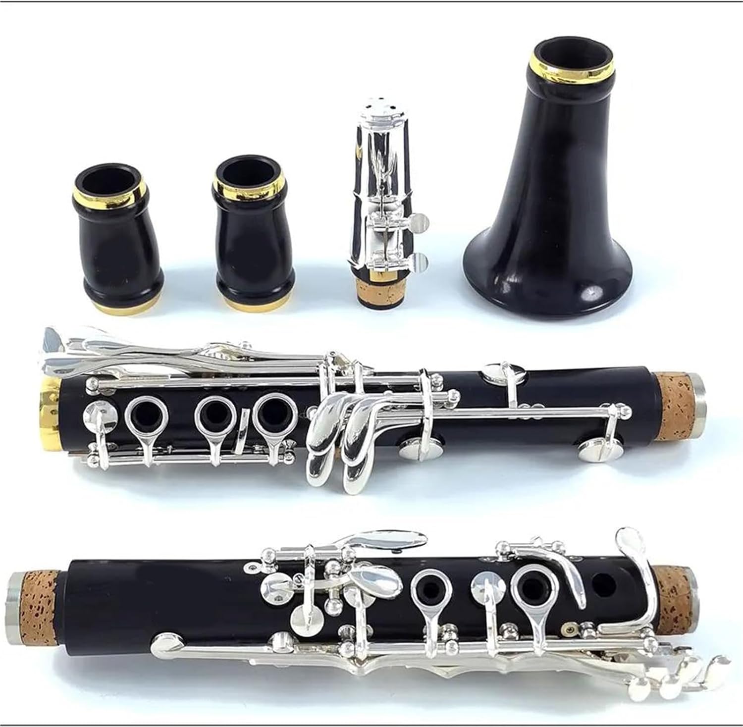 Ebony Silver Plated Clarinet Bb 18 Keys Clarinet