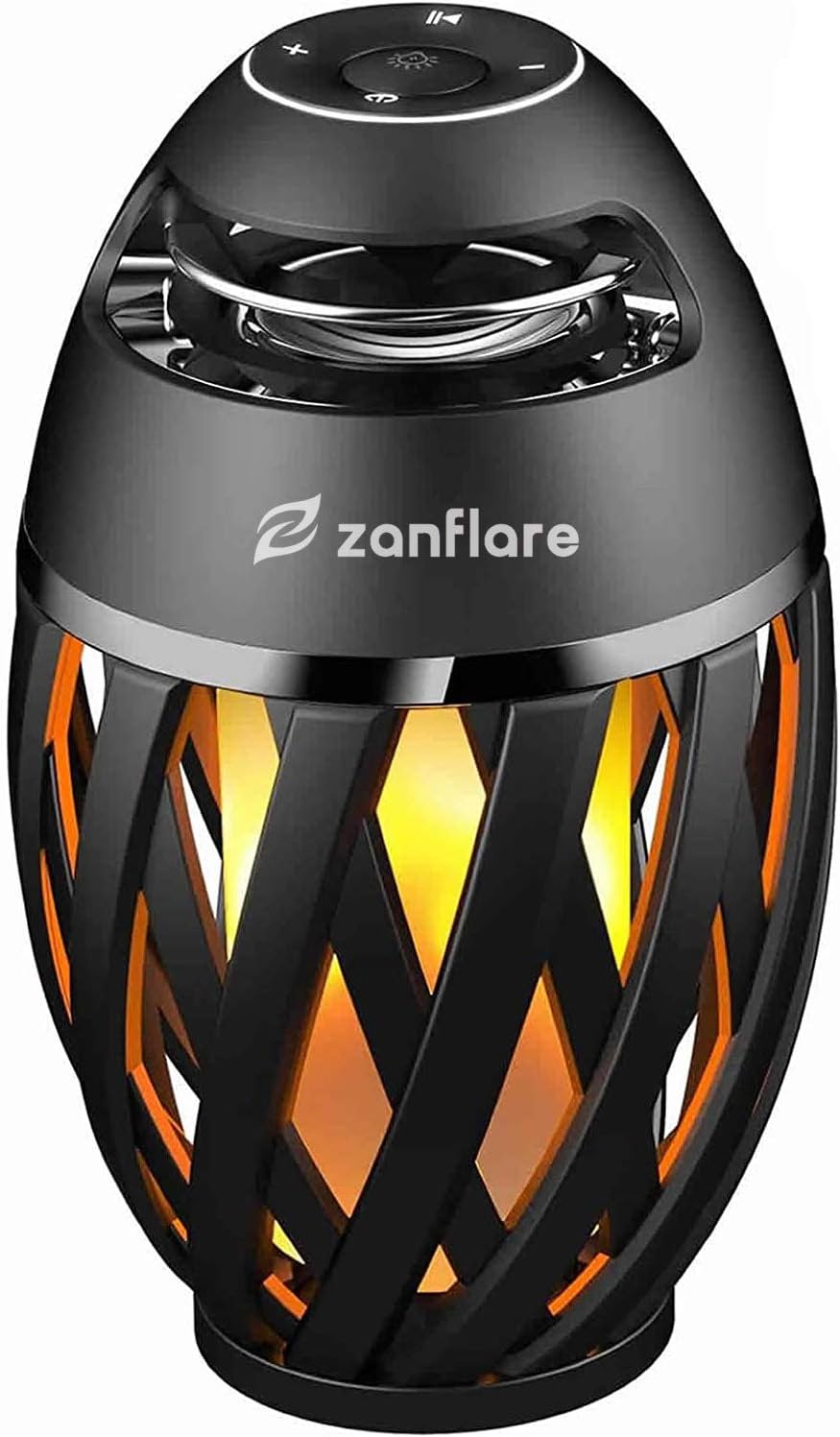 Bedside Lamp Bluetooth Speaker, Zanflare Portable Table Lamp Atmosphere Lights Wireless Speaker, 96 LED Flame Effect Lamp with Superior Bass and Sound, USB Rechargeable, IP65 Waterproof