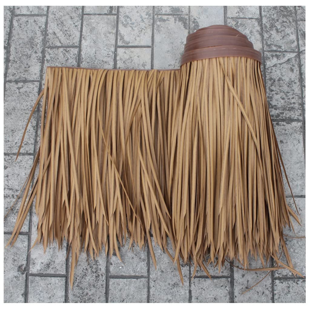 Tuile en plastique imitation paille PE durable jaune pour toit de pavillon
