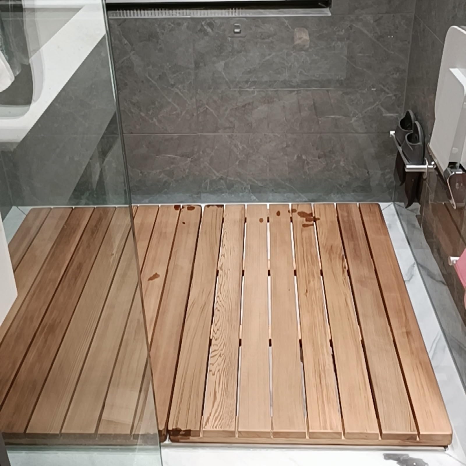 Alfombrilla de ducha antideslizante, almohadilla de drenaje antideslizante para mayor seguridad y comodidad en el baño