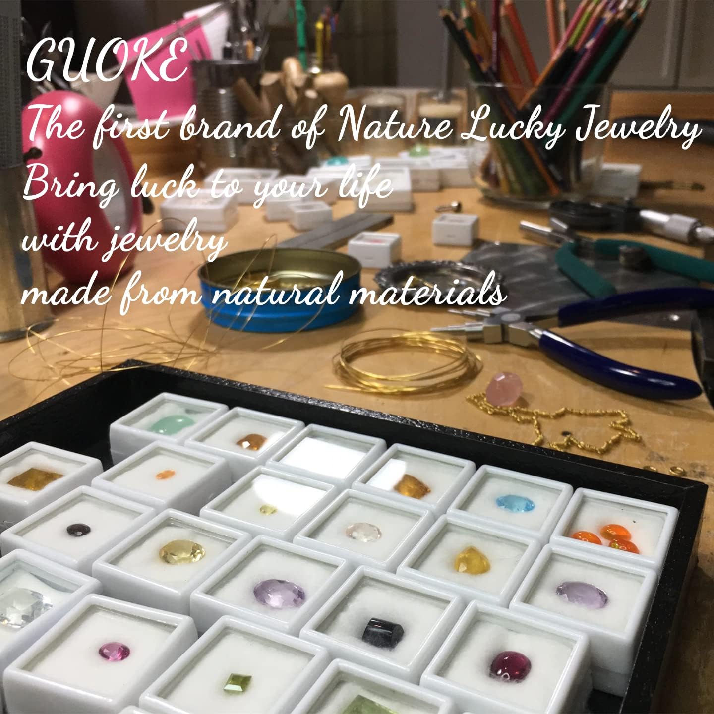 Miniatura 7 de GUOKE 5A Tennis Choker Necklace for Women, 14K Gold Diamond Sparkly Silver Necklace 2MM 3MM 14Inch 16Inch