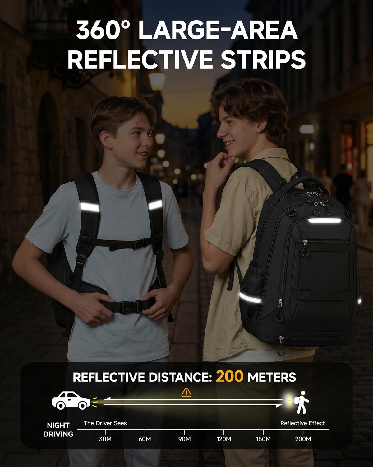 Amythe Zaino Ergonomico Adolescente Ragazzo Cintura Rimovibile | Zaino Ergonomico Adolescente 30L Scuola Rete Richiudibile 5a-13a Viaggio Sport