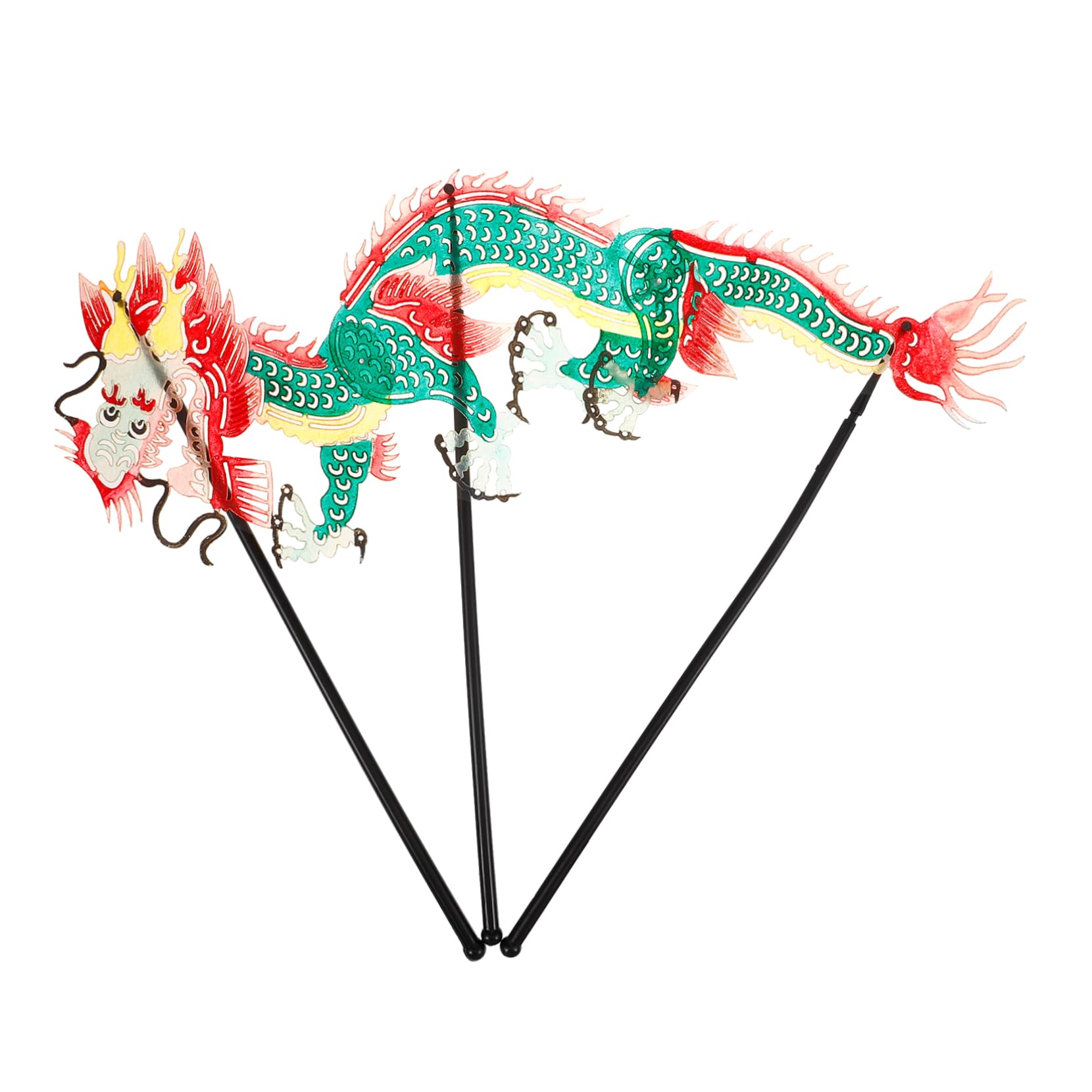 BESPORTBLE Traditional Shadow Props Chinese Dragon Marionette DIY Paper Puppet Set Boys and Girls Educational Toy Random Style