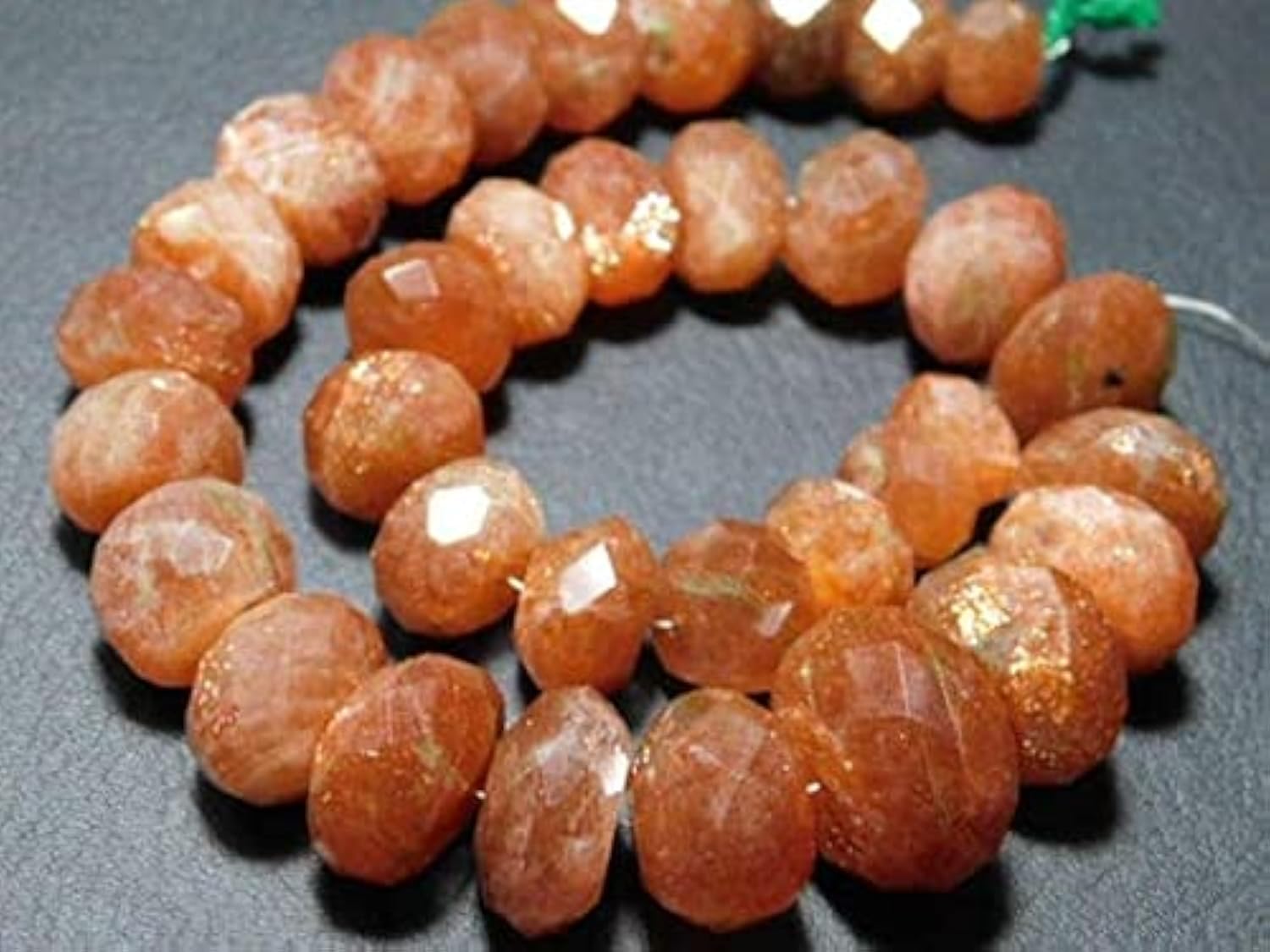Sunstone Faceted Rondelles d'exception pour vos créations de bijoux haut de gamme de 10-16mm