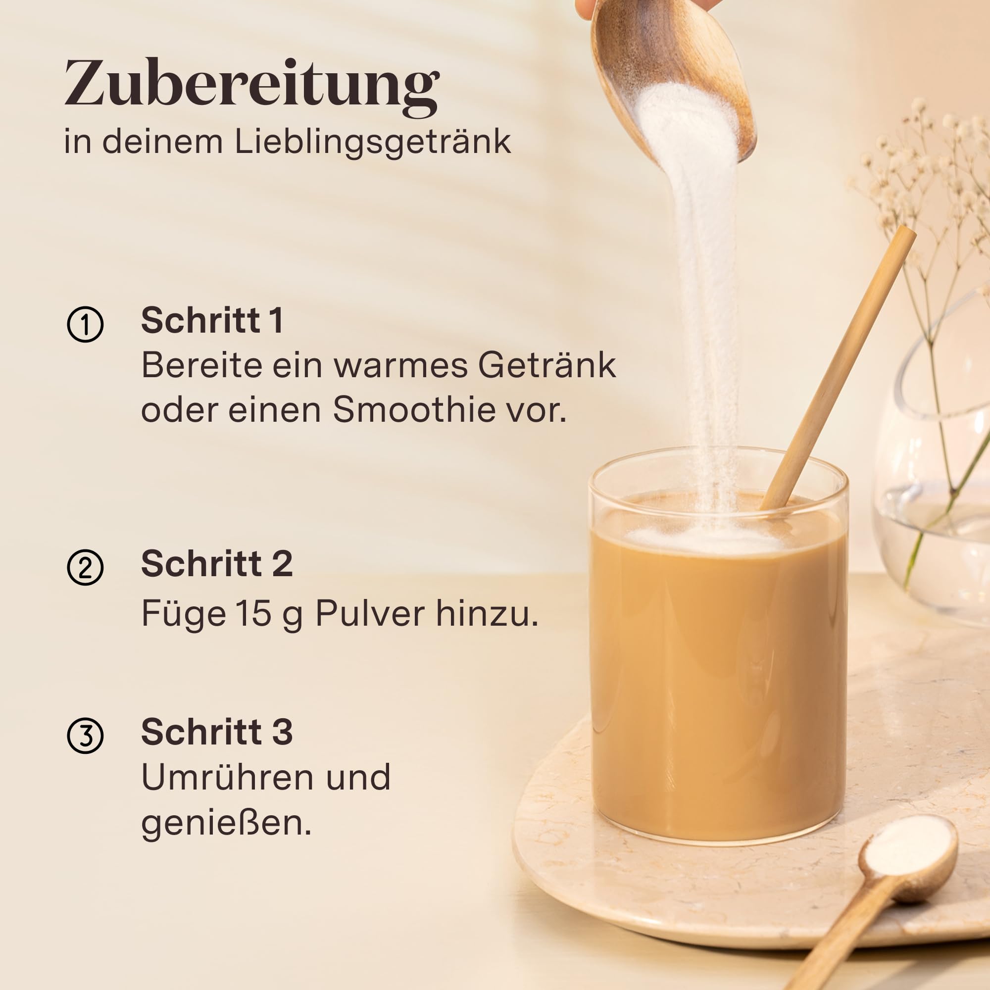 Glow25® Kollagen Pulver [450g] – Unser Original – Collagen Hydrolysat mit Vitamin C – Peptide Typ 1 und 3 – Gute Löslichkeit – Neutral