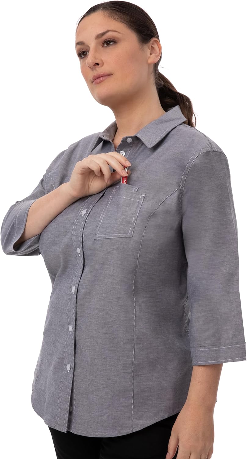 Chef Works Womens Modern Oxford Classic Shirt