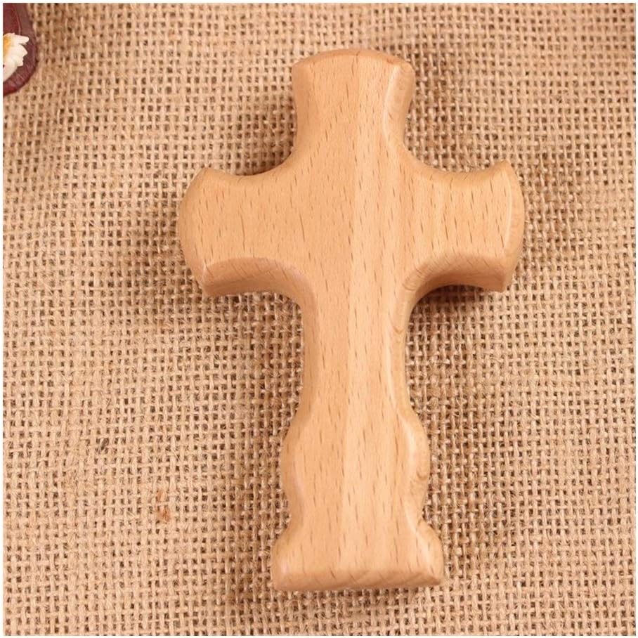 YUNGYE Jesus Cross Wood Ornaments Connect Wall Cross Religious Gift