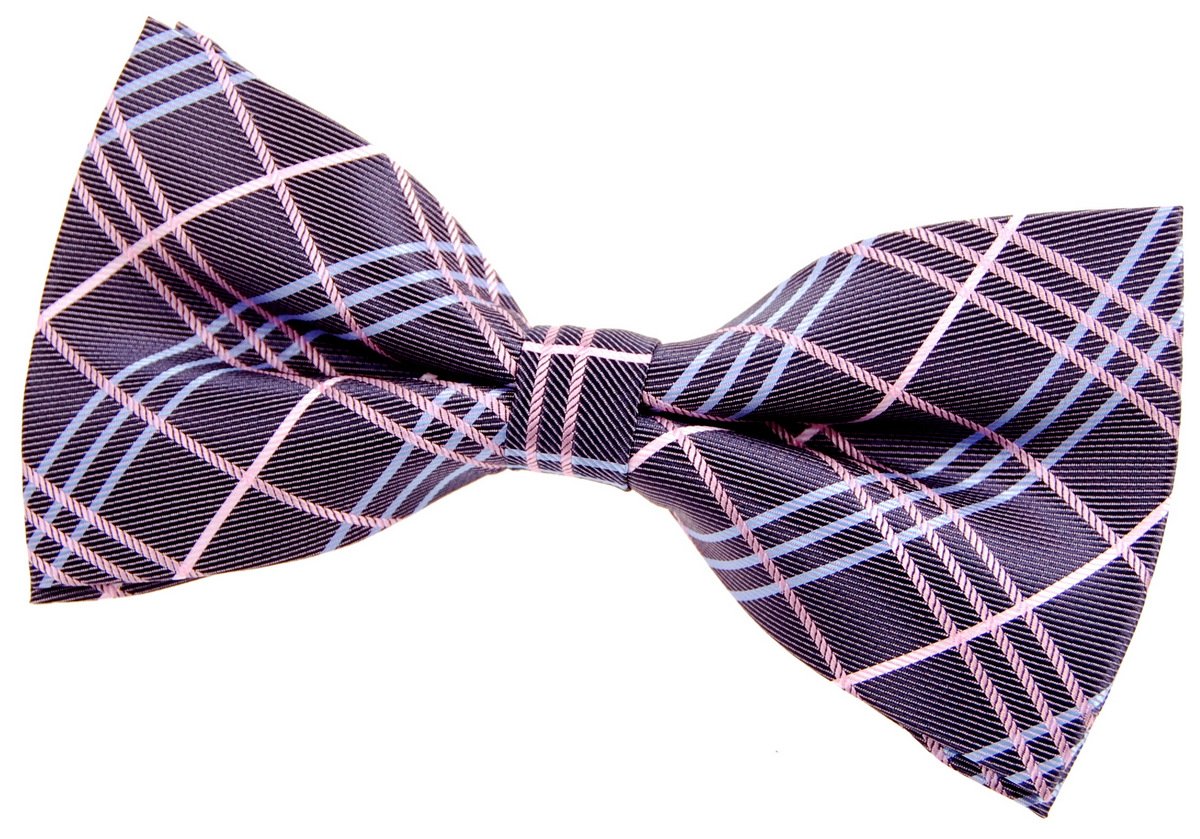 RetreezTartan Plaid Check Styles Woven Microfiber Pre-tied Bow Tie (5")