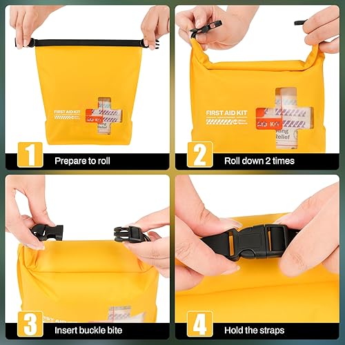 Miniatura 5 de RHINO RESCUE Kit de primeros auxilios para barco impermeable, bolsa seca ligera, accesorios para barco, suministros de supervivencia marina de