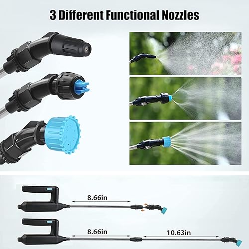 Miniatura 6 de Pulverizador eléctrico de plantas, pulverizador de batería de 1.35 galones5 litros con mango recargable USB, pulverizador de jardín portátil con