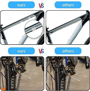 4PCS Bike Brake Cable Gear Shifter Cable Wire Set, Universal Standard Bicycle Brake Cable, Professional Bicycle brake line for Mountain and MTB Bike with Free Cable Cap End Crimps Accessories 2M