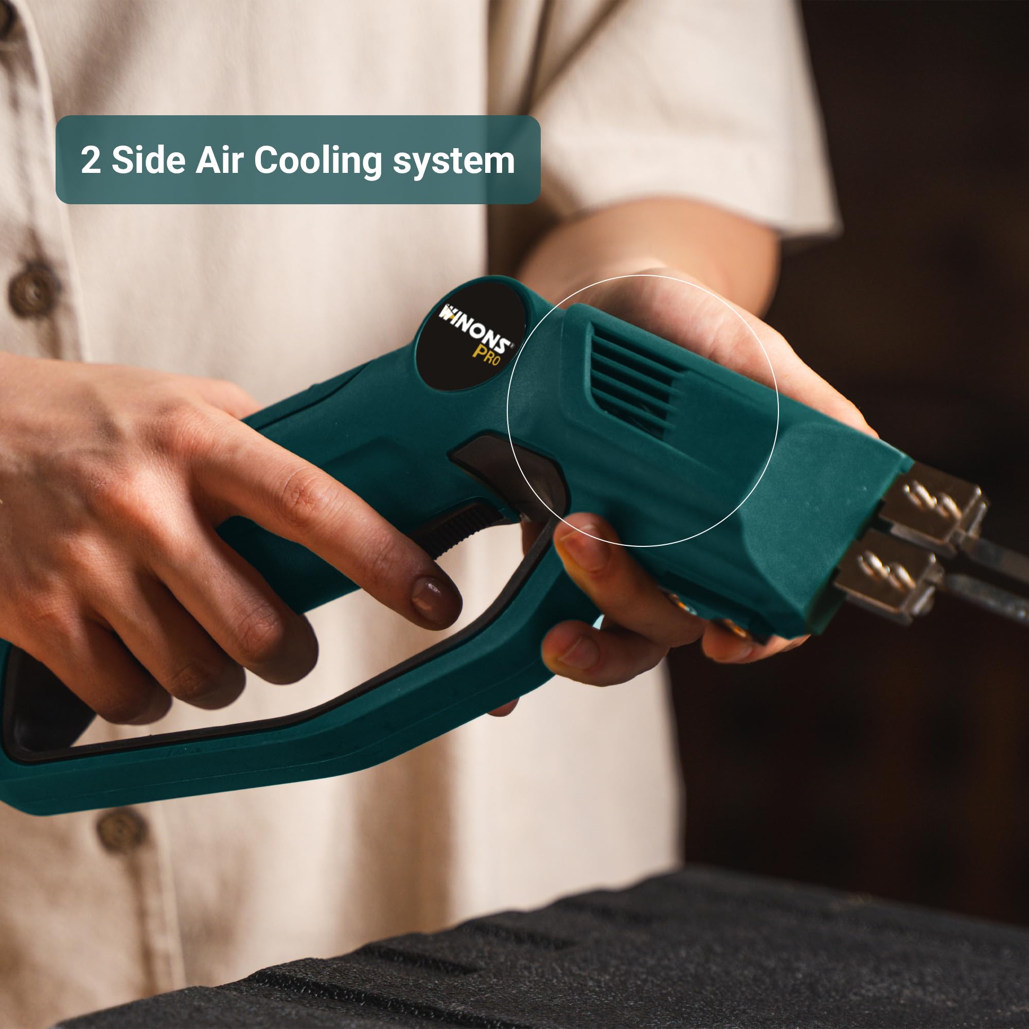 WINONS Coupe Mousse à Couteau Chauffant avec Chariot, WFC0014 Découpeuse Polystyrène Professionnelle 710°C, 330W, Refroidissement à l'Air, 16 Niveaux de Température (Kit de 6)