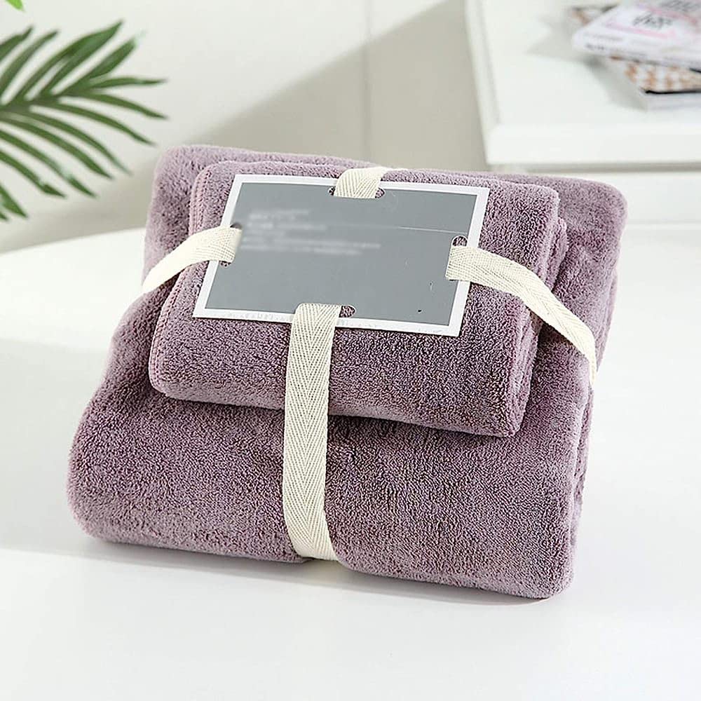 Serviettes de bain absorbantes en corail TILEZE un ensemble ultra doux