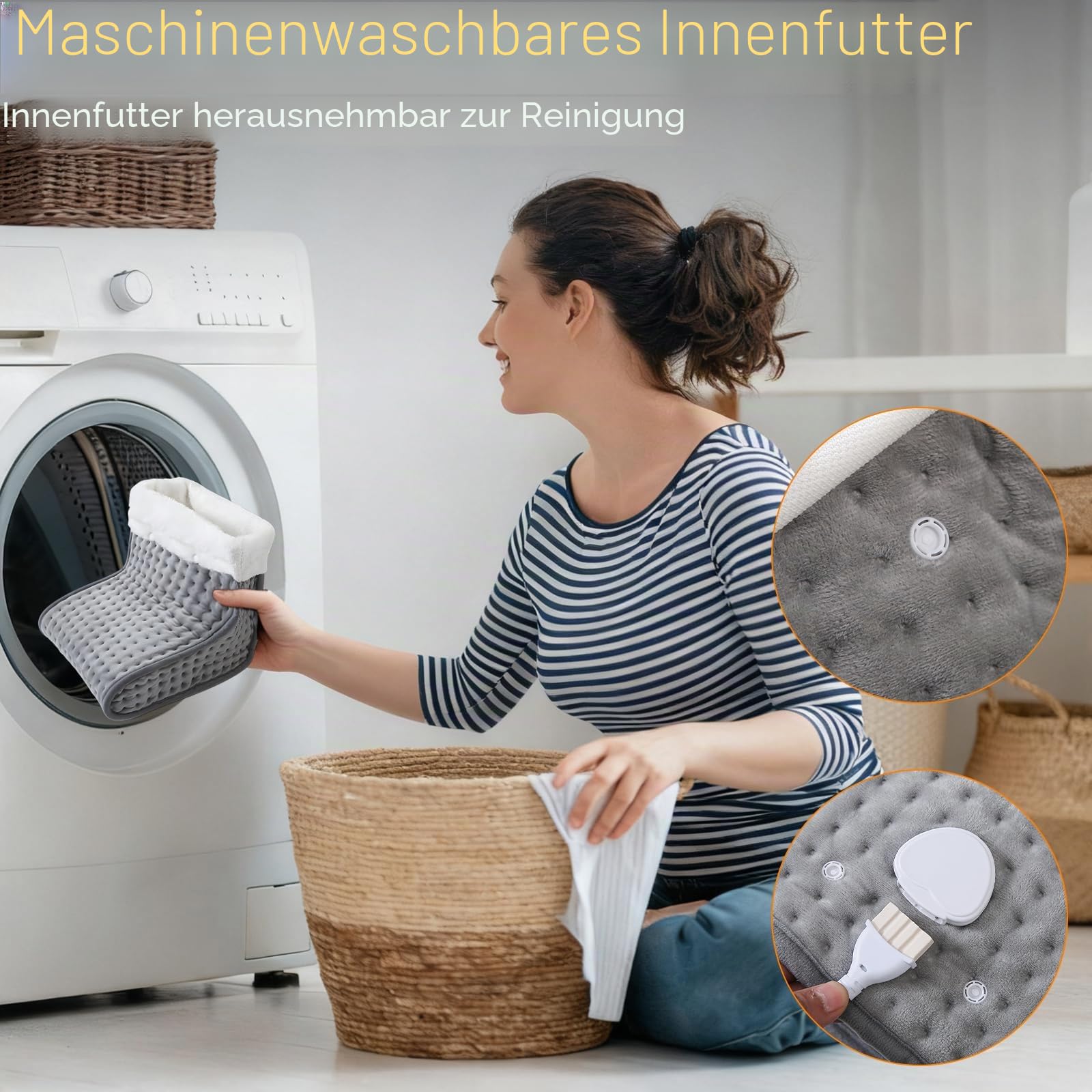 OBEST Elektrisch beheizter Fußwärmer, Fußwärmer für Männer und Frauen, Elektrisch Wärmer für die Füße mit 9 Heizstufen und 4 Timer, Fast Heat, Perfect Winter Gift