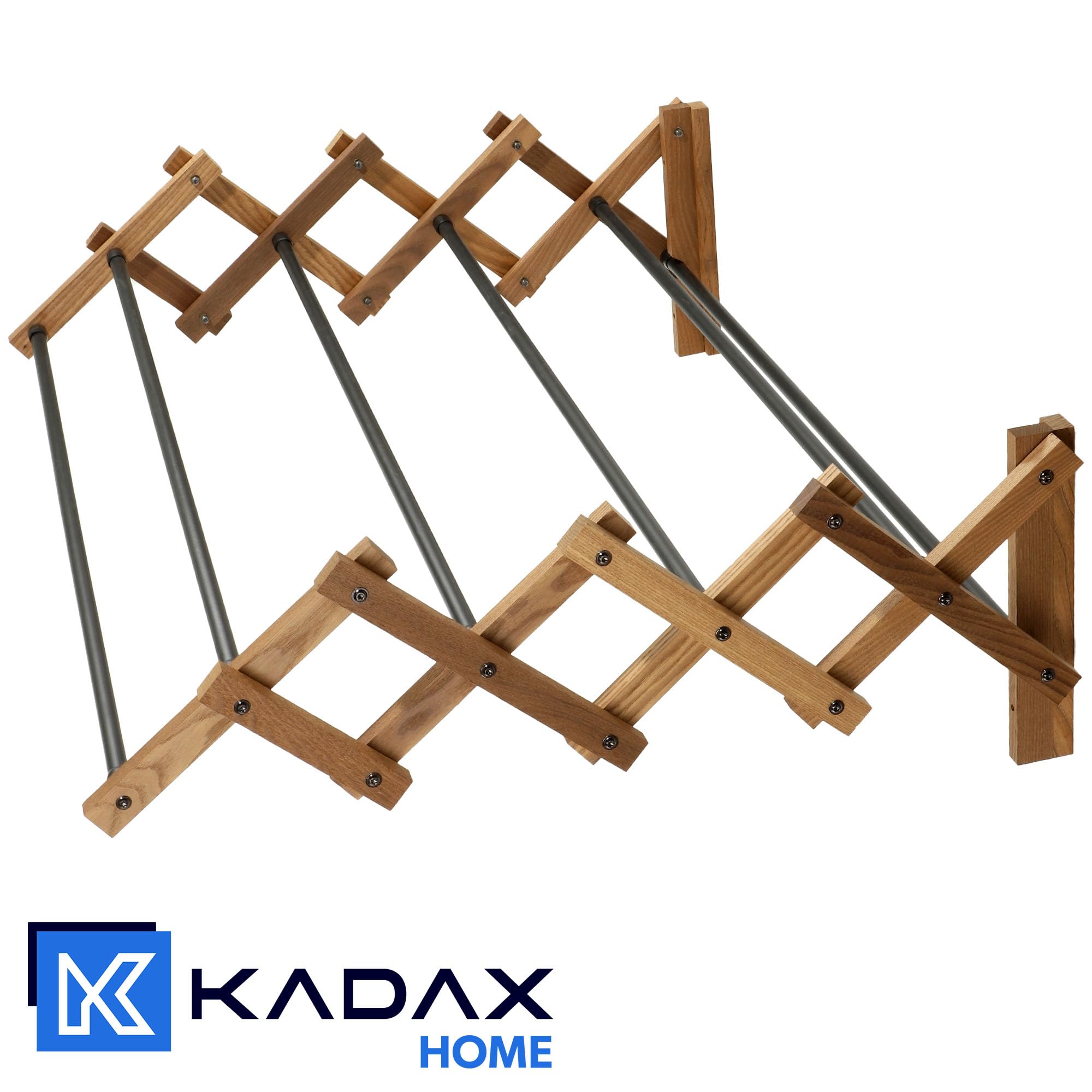 KADAX Tendedero Plegable de Pie Extensible, Acordeón (Pared de 63,5 x 85 cm)