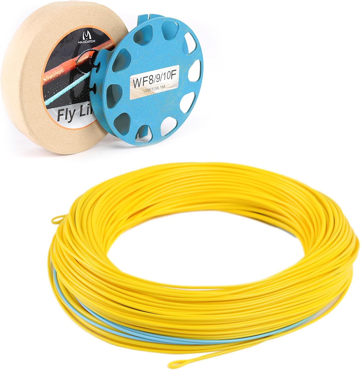 Maxcatch Spey Fly Line Floating Weight Forward Fly Fishing Lines with Two Welded Loops 125FT WF7/8/9/10/11F