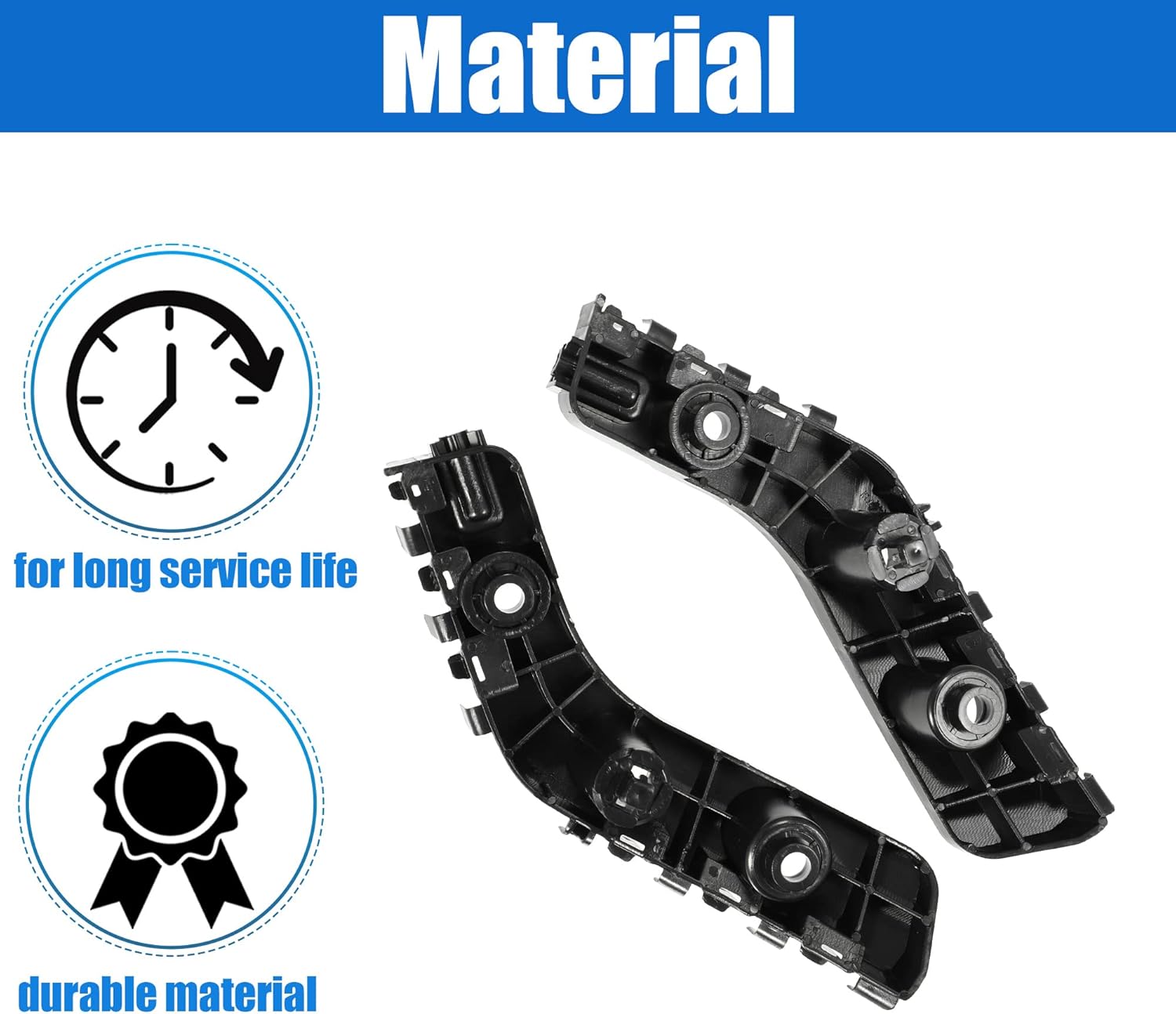 X AUTOHAUX 1 Pair Left and Right Side Front Bumper Mounting Support Bracket 68144218AD 68144218AE for Jeep Grand Cherokee 2014-2021