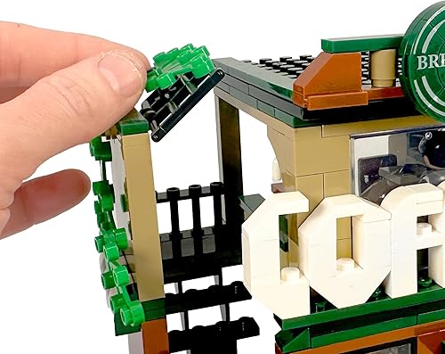 Miniatura 8 de General Jim's Modular City Building Blocks Coffee Shop Set – 283 piezas | Juego de café de 2 pisos | Compatible con las principales marcas de