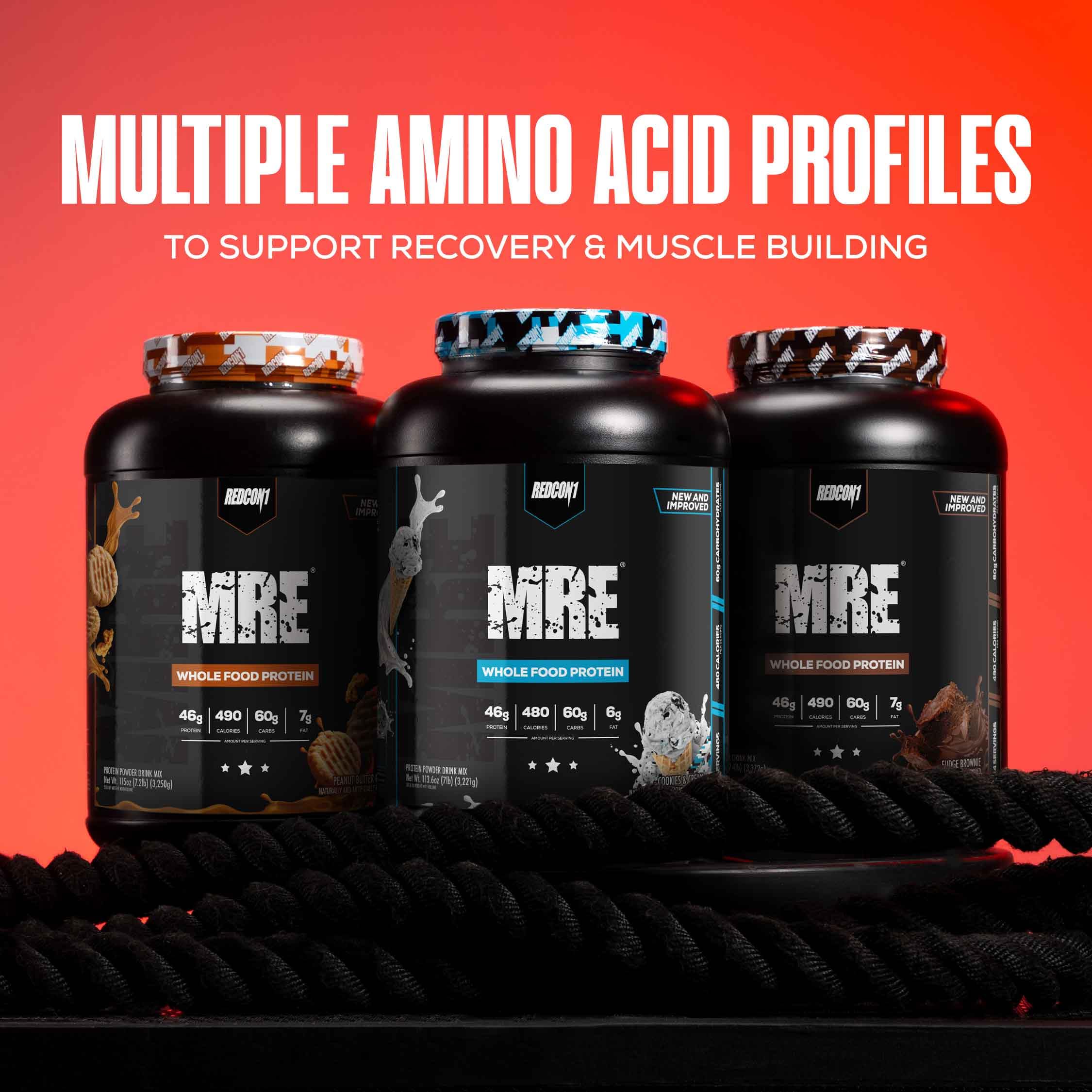 REDCON1 MRE Whole Food Protein Powder, Fudge Brownie - Meal Replacement Made with Animal and Plant Based Protein Sources, Nutrient and Calorie Dense, 0g Added Sugar (24 Servings) — Amazon image 5