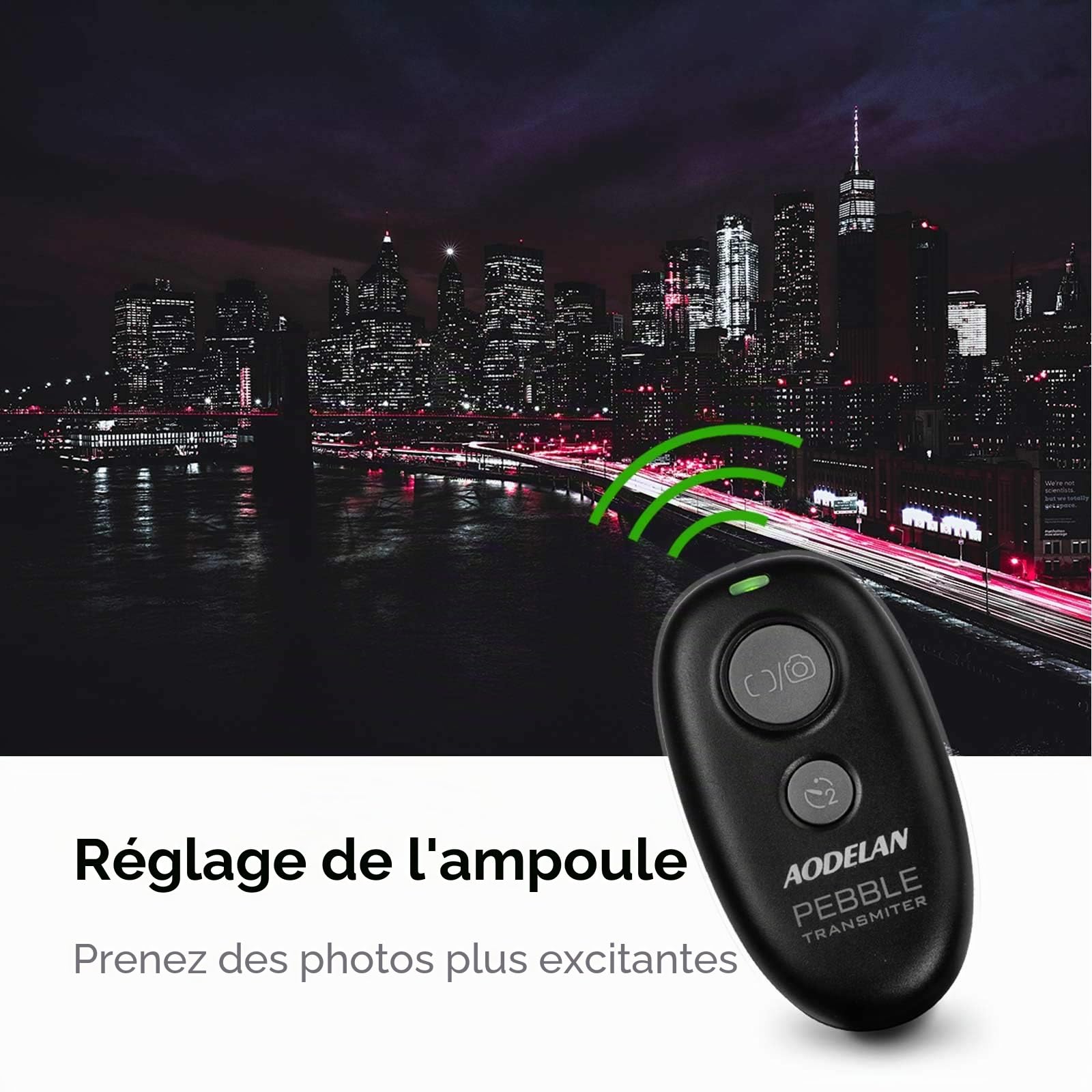 AODELAN Déclencheur sans fil pour appareil photo Sony Alpha a7 A7R A7RIII A77II A6000 A3000 A6300 A500 A200 A5100 A9 A560 A700 A850 HX300 RX100 V(A) RX100 VI. , Remplacer RM-LG. 1AM et RM-SPR1