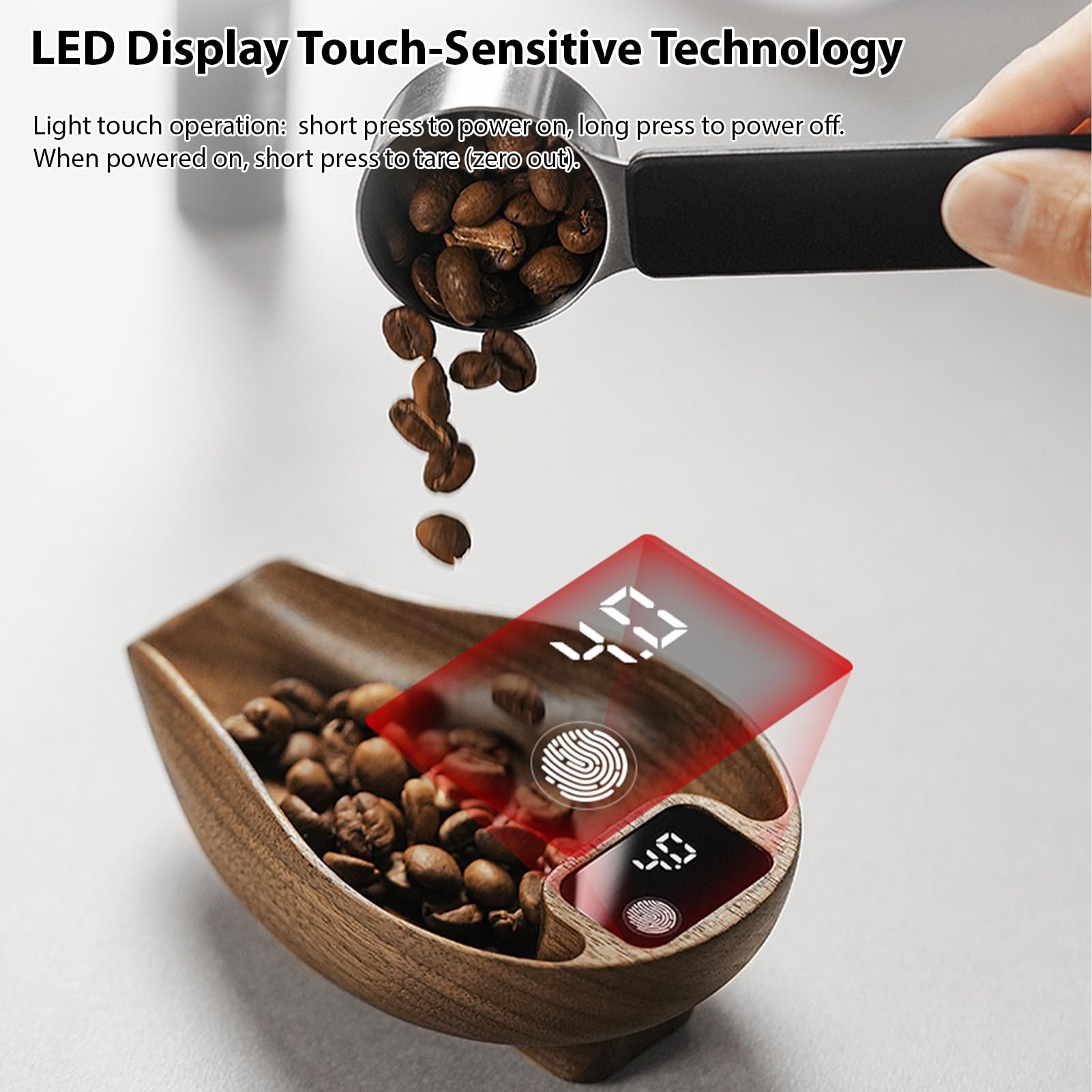 Kit de báscula de granos de café con botella pulverizadora, báscula digital de precisión de 0,1 g para elaboración de cerveza, pantalla LED de alta precisión de 30 g de capacidad,