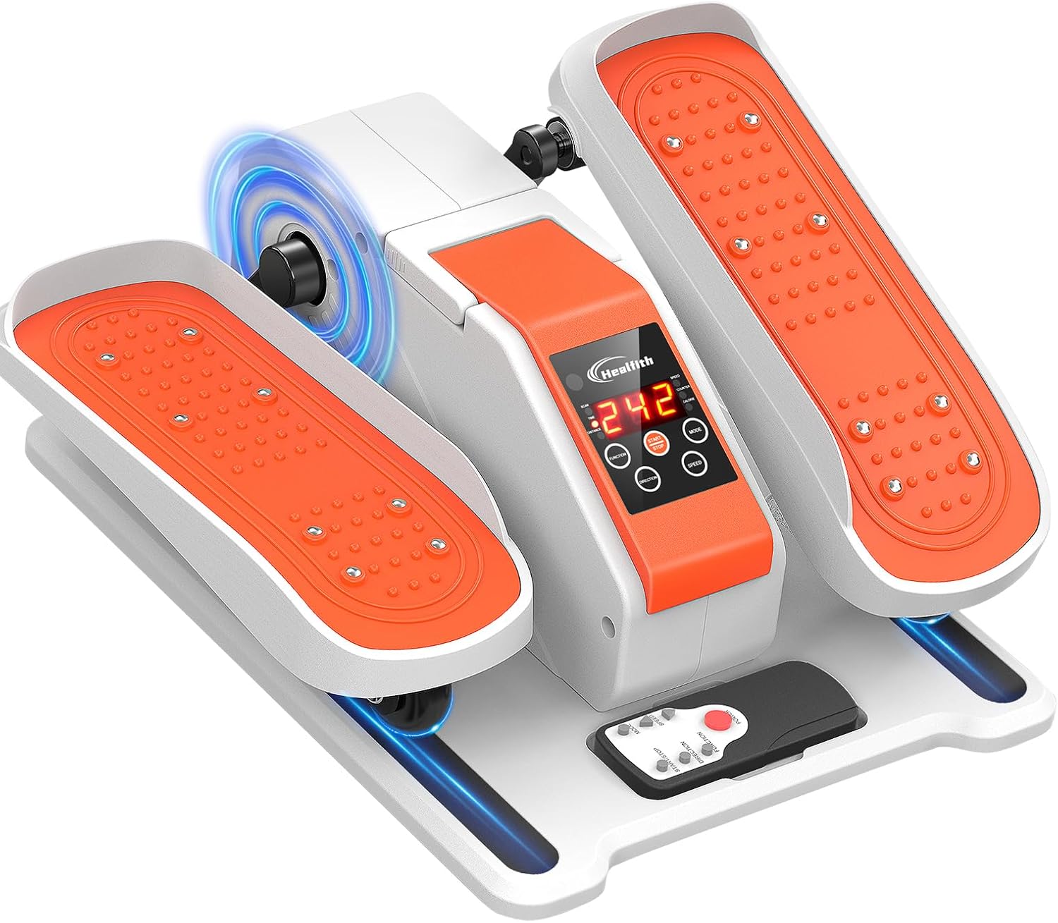 2025 New Under Desk Elliptical Machine, Mini Electric Ellipse Leg Exerciser for Senior,Quiet & Portable Seated Pedal Elliptical for Home with Monitor, Remote Control and 12 Adjustable Speeds