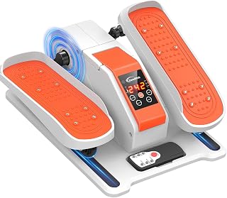 2025 New Under Desk Elliptical Machine, Mini Electric Ellipse Leg Exerciser for Senior,Quiet & Portable Seated Pedal Elliptical for Home with Monitor, Remote Control and 12 Adjustable Speeds