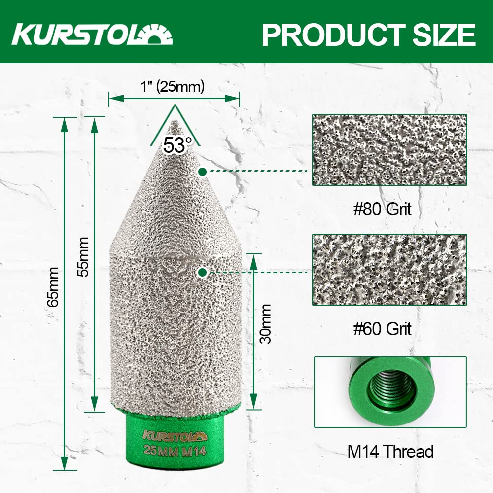 Punta per Trapano Diamantata 0-25mm Fresa M14 per Piastrelle Porcellana Ceramica Granito Marmo