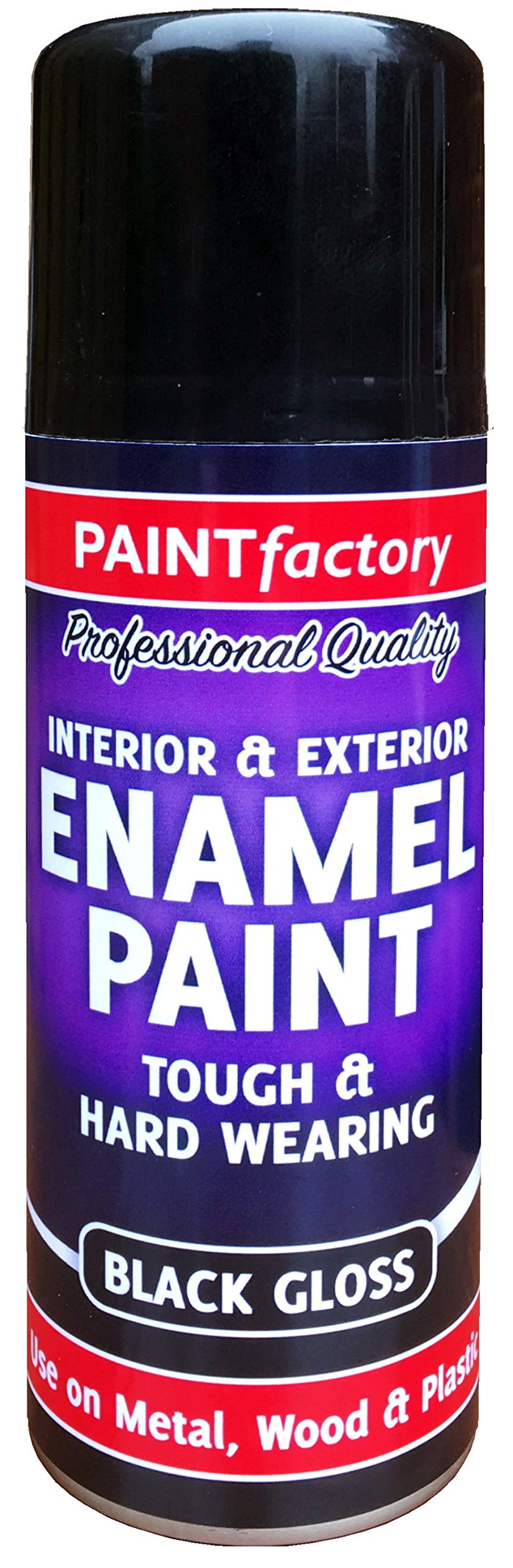 Paint Factory Enamel Paint Black Gloss, 400 ml