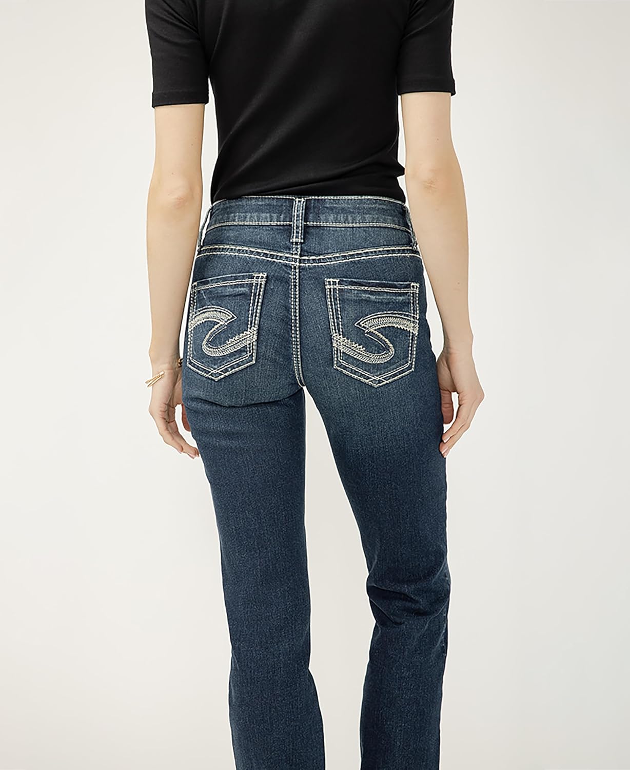 Silver Jeans Co. Women's Suki Mid Rise Slim Bootcut Jeans