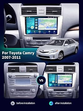 Toyota Camry 2007-2011 Usb+Wf Steering Foil Control Bluetooth Miracle for Android Touch Screen Navigator Cardio, Fm, 8 Core 8G+256G