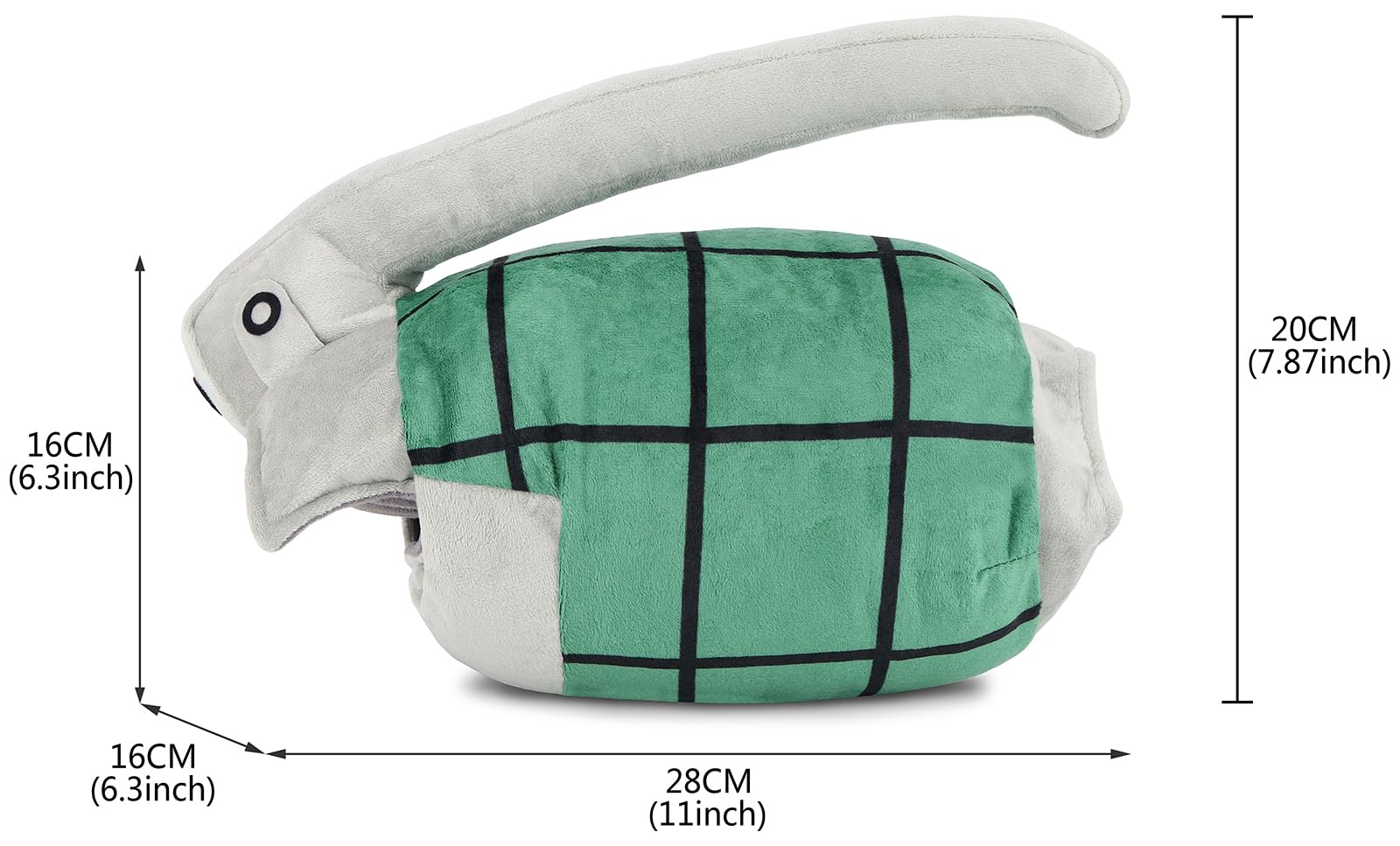Roffatide Anime Peluche Cuscino Cosplay Guanti a forma di granata Cuscini 2 pezzi