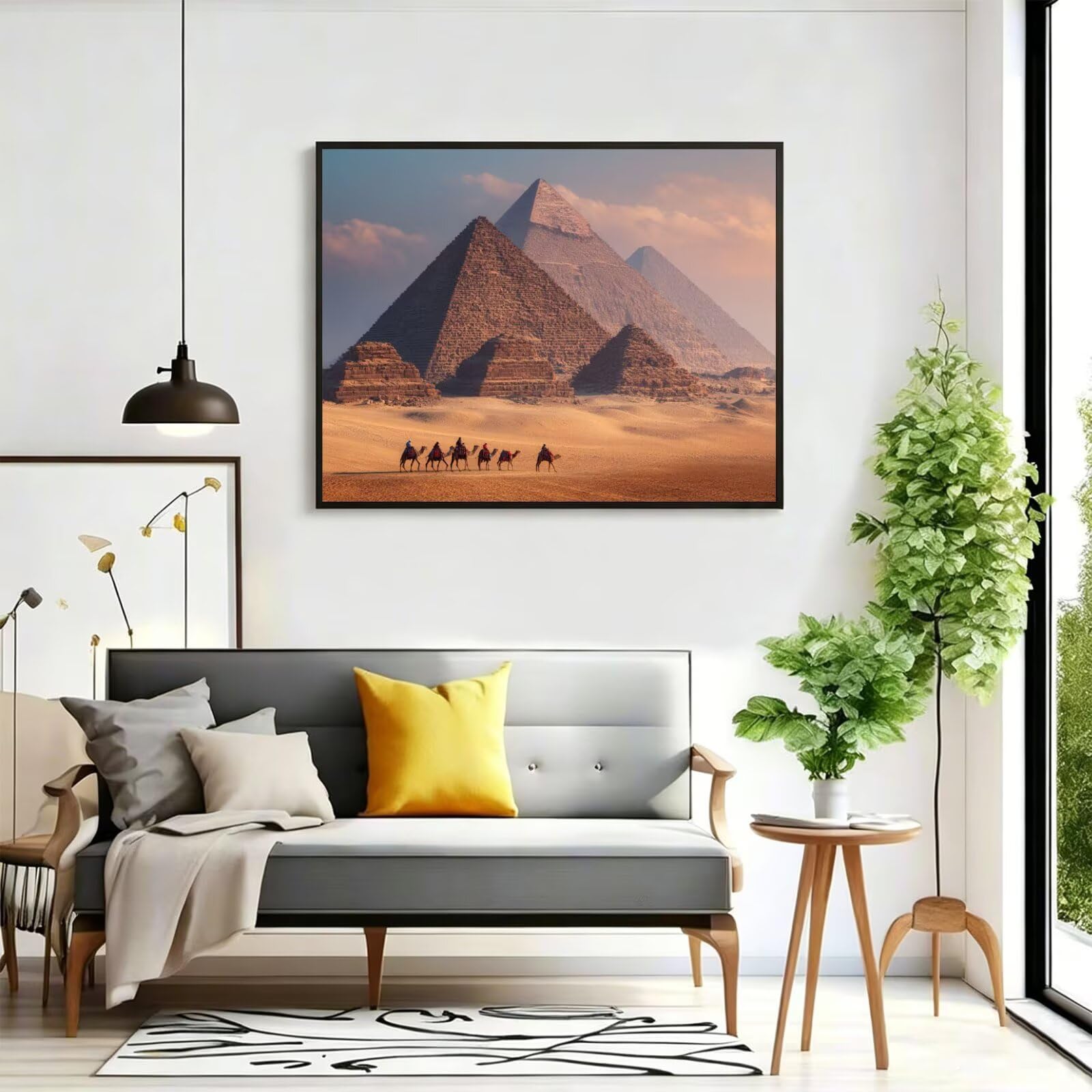 Pintar por Numeros Desierto Pinturas Acrilicas camello Pintura por Numeros Lienzos para Pintar, Pintura Acrilica Manualidades, Decoración para Hogar, Regalos Cumpleaños, 90x120cm Sin Marco, q-752