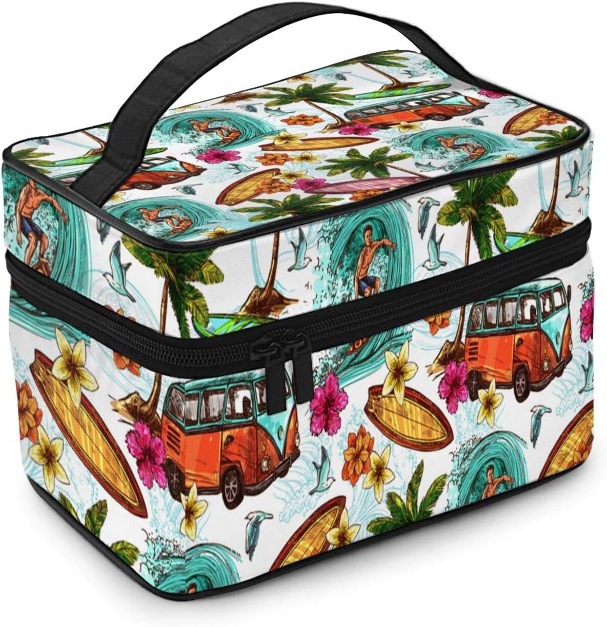Beauty and Fairytale Glass Makeup Bag Large Cosmetic Bag for Women Portable Travel Toiletry Bags Organizer : Beauty & Personal Care