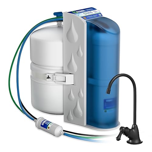 Kind Water Sistema de agua potable de ósmosis inversa de 6 etapas con grifo cromado (bronce frotado con aceite)