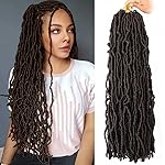 Layashow 24 Inch Soft Locs Crochet Hair Pre Looped 6 Packs Faux Locs Crochet Braids Goddess Locs Dreadlocs Synthetic Hair For Black Women (4, 24 Inch (Pack of 6))